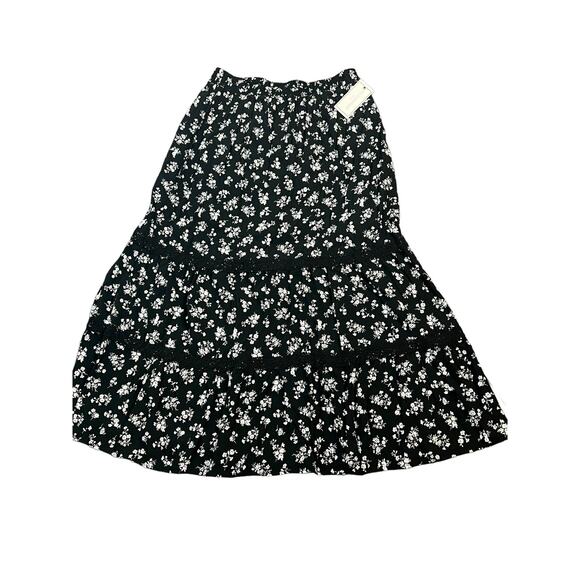 No Comment new with tags NWT maxi skirt L large 100% rayon Boho Cottage Granny - Picture 1 of 7